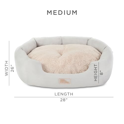 TOWN & COUNTRY EVERYDAY CUDDLETOWN FAUX LINEN COMFY COZY CUDDLER PET BED - Brand New