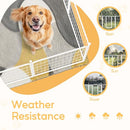 HEALSMART DOG PLAYPEN 32 INCH 8 PANELS HEAVY DUTY METAL PLAYPEN - WHITE - Like New