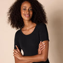 AMAZON ESSENTIALS WOMEN'S CREWNECK MAXI DRESS DR193944 - SIZE: WOMEN L - BLACK - Like New