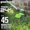Greenworks 24V 13" Brushless Cordless String Trimmer 4.0Ah USB ST24L410 - Green Like New
