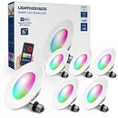 Smart Lighting 5/6" LED Recessed 90+CRI 2700-6500K+RGB LED 15W (100W) 6 PCS - Like New