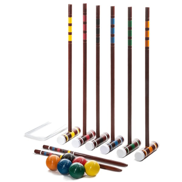 FRANKLIN SPORTS CROQUET SET - INTERMEDIATE CROQUET SET WITH MALLETS - MULTICOLOR - Brand New