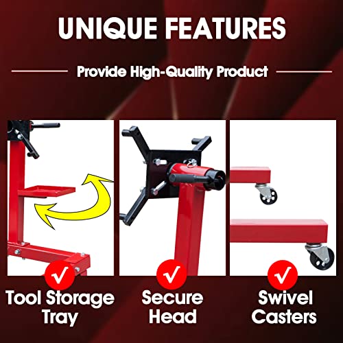 BIG RED TAM25671 TORIN STEEL ROTATING ENGINE STAND 360 DEGREE MOUNTING - RED - Like New