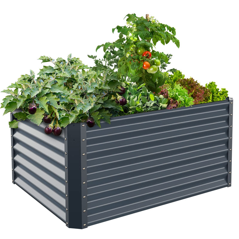 SAVANA Galvanized Raised Garden Bed Galvanized Raised Garden Bed - Midnight Gray - Like New