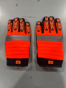 BOSS HIGH-VIS INSULATED PADDED GLOVES SIZE 2X - ORANGE/BLACK - Like New