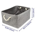 CASAPHORIA FABRIC STORAGE BASKET CONTAINERS BEDROOM DECOR YD2021024 - GRAY - Like New
