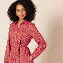 AEWM30357S24 Amazon Essentials Women's Georgette Long Sleeve Shirt Dress S - Like New