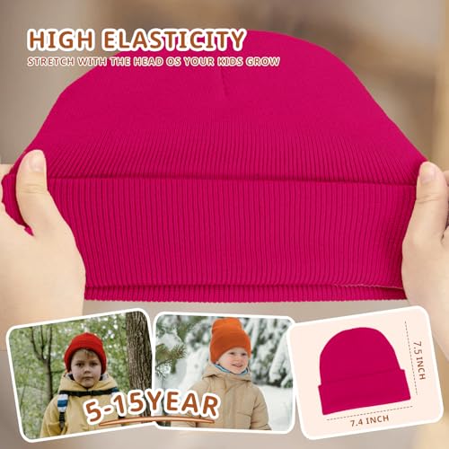 ZOORON KIDS BEANIE BOYS GIRLS CHILDREN BEANIE KNIT WARM CAP - WINE - Like New