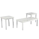 AWQM Faux Marble Coffee Table Set, Occasional Table Set of 3, TAB-WT2 - WHITE - Like New