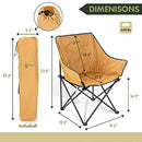 ARROWHEAD OUTDOOR Portable Folding Camping Quad Bucket Chair, Tan - Like New