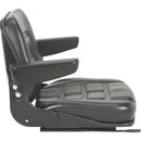 GENERIC BLACK TALON UNIVERSAL FOLDING BUCKET SEAT WITH ARMRESTS - BLACK - Like New