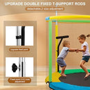 GENERIC TRAMPOLINE FOR KIDS ANTI-ROLLOVER ROUND BOTTOM SWING 55" - MULTICOLOR - Like New