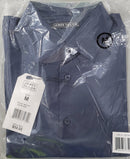 JAMES TAILOR MEN' SLIM FIT LONG SLEEVE STRETCH DRESS SHIRT - SIZE: MEN M - NAVY - Brand New