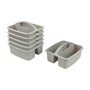 ECR4Kids 2-Compartment Large Storage Caddy Organizer 6-Pack Grey - Brand New