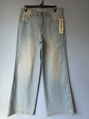 NO BOUNDARIES MID RISE WIDE LEG JEANS - SIZE: WOMEN 8 - LIGHT ENZYME - Brand New