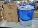 GENERIC PORTABLE WASHING MACHINE, 2 TIMER KNOBS - BLUE/WHITE - Like New