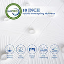 COOLVIE MATTRESS 10 Inch Hybrid Mattress in A Box Built Coils Gel Mattress - Brand New