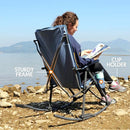 Portal Oversized Folding Rocking Camping Chair Portable Outdoor 400 lb Blue - Like New