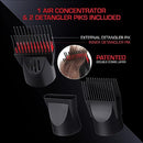 RED PRO 3200 Turbo Pro Detangler AC Hair Dryer, 3 Heat/2 Speed BDP03 - RED - Like New