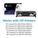 HP 80A BLACK TONER CARTRIDGE FOR HP WORKS WITH LASERJET PRO 400 - BLACK - Brand New
