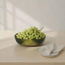 CREATIVE CO-OP OVAL MARBLED RESIN DECORATIVE BOWL - OLIVE GREEN - Like New
