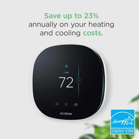Thermostat Ecobee4 with 2 Sensors EB-STATE4VP-01 - Black Like New
