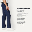 AMAZON ESSENTIALS MEN'S CLASSIC FIT 5 POCKET COMMUTER PANTS, 34 X 34, NAVY - Like New