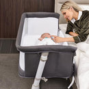RONBEI BABY BASSINET BEDSIDE SLEEPER BABIES CRIB BED ADJUSTABLE PORTABLE - GRAY - Like New
