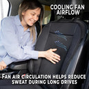 ZONETECH Zone Tech Cooling Car Seat Cushion - Black - Brand New