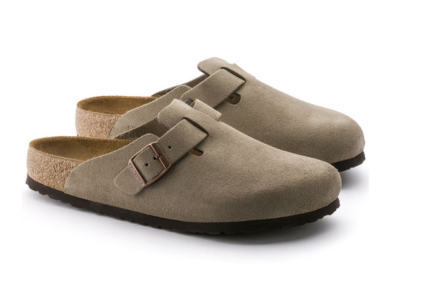 BIRKENSTOCK MEN'S BOSTON SOFT FOOTBED CLOG - SIZE: MEN 11 - TAUPE - Like New