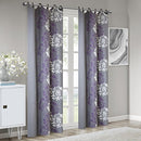 MADISON PARK ANAYA CURTAIN GROMMET THERMAL INSULATED, 50"X84" - PURPLE/GRAY - Like New