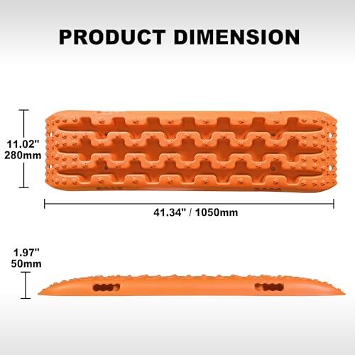 BIG RED 41" OFF-ROAD TRACTION BOARDS, RECOVERY TRACKS, TRACTION MAT - ORANGE - Like New