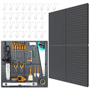 HUHOLE PEG BOARD, 32" X 32", PEGBOARD WALL ORGANIZER, PEGBOARD WALL - BLACK - Like New