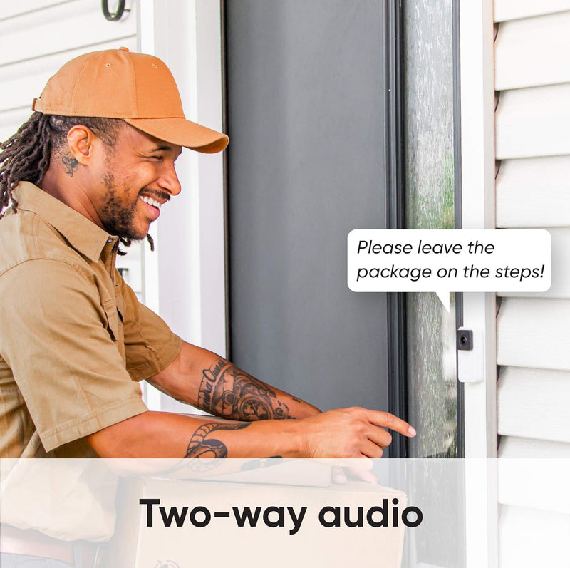 WYZE Video Doorbell with Chime, 1080p Night Vision Hardwire, WVDB1WC1-RF - WHITE - Like New