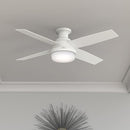 Hunter Fan Company 59242 52" Dempsey Low Profile Ceiling Fan Light - FRESH WHITE - Like New