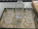 LANFULA 750ML BOTTLE,4 CRYSTAL WHISKY GLASSES 300ML, 5 PIECES - TRANSPARENT - Like New