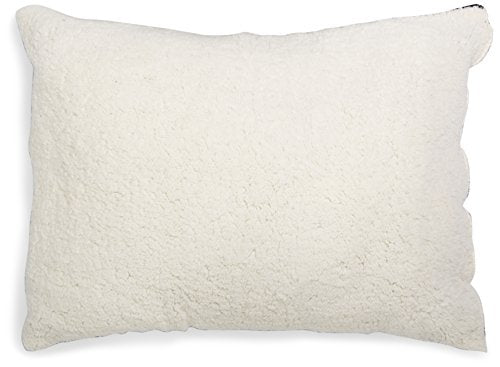 ADORABLE HUMONGOUS SHERPA PILLOW, STANDARD/QUEEN, BLACK FLEECE AND WHITE SHERPA - Like New