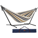 VIVERE DOUBLE COTTON HAMMOCK, Space Saving Steel Stand, - Scratch & Dent