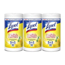 LYSOL DISINFECTING WIPES MULTI-SURFACE CLEANER LEMON 80 CT 3 PACK 240 TOTAL - Brand New