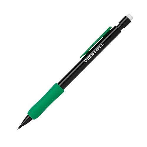 OFFICE DEPOT MECHANICAL PENCILS WITH COMFORT GRIP 0.7 MM PACK OF 12 - MULTI - Brand New