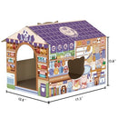 CATWAY Cardboard Cat House with Scratcher Cat Beds Large Cat Furniture Tent - Brand New