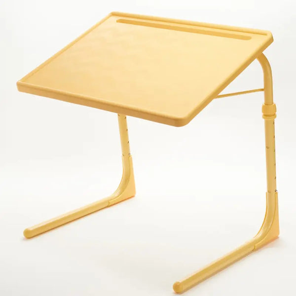 TABLE-MATE DELUXE MULTIPURPOSE ADJUSTABLE FOLDING TRAY TABLE - LEMON - Like New