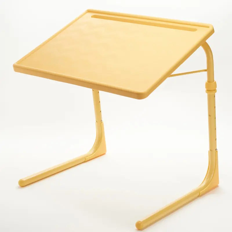 TABLE-MATE DELUXE MULTIPURPOSE ADJUSTABLE FOLDING TRAY TABLE - LEMON - Like New