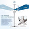 BLUU 10 FT. ALUMINUM SQURARE PATIO OFFSET CANTILEVER UMBRELLA - ROYAL BLUE - Like New