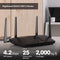 NETGEAR Nighthawk WiFi 6 Router 5-Stream Dual-Band Gigabit AX4200 RAX43 - Blacks - Like New