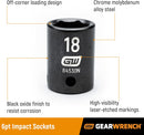 GEARWRENCH 19 Pc. 1/2" Drive 6 Pt. Standard Impact Socket - SAE - 84932N - Black - Like New