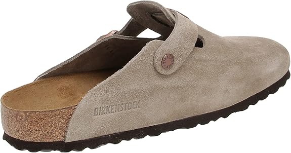 BIRKENSTOCK SOFT SUEDE LEATHER CLOGS - SIZE: MEN 10 (EU M43) - BEIGE - Like New