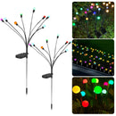 GUSTAVE 8LED SOLAR FIREFLY OUTDOOR WATERPROOF STAKE LIGHTS GARDEN DECORATIVE 4PK - Like New