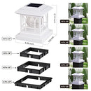 AEFRELEOHT Solar Post Cap Lights Warm White RGB Automatic Cycling 2 Modes - Brand New