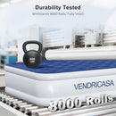 VENDRICASA FULL AIR MATTRESS WITH BUILT IN PUMP 18"VN-H0010-F-BU - Black - Like New